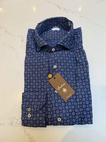 Camicia lino stenstroms blu - lino,